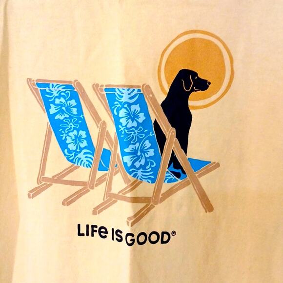 Life is good crusher tee black lab deck chairs - Picture 3 of 5